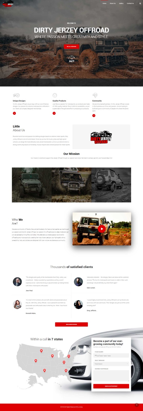 Jeep Rental Website